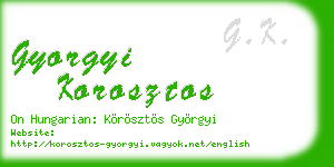 gyorgyi korosztos business card