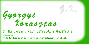 gyorgyi korosztos business card